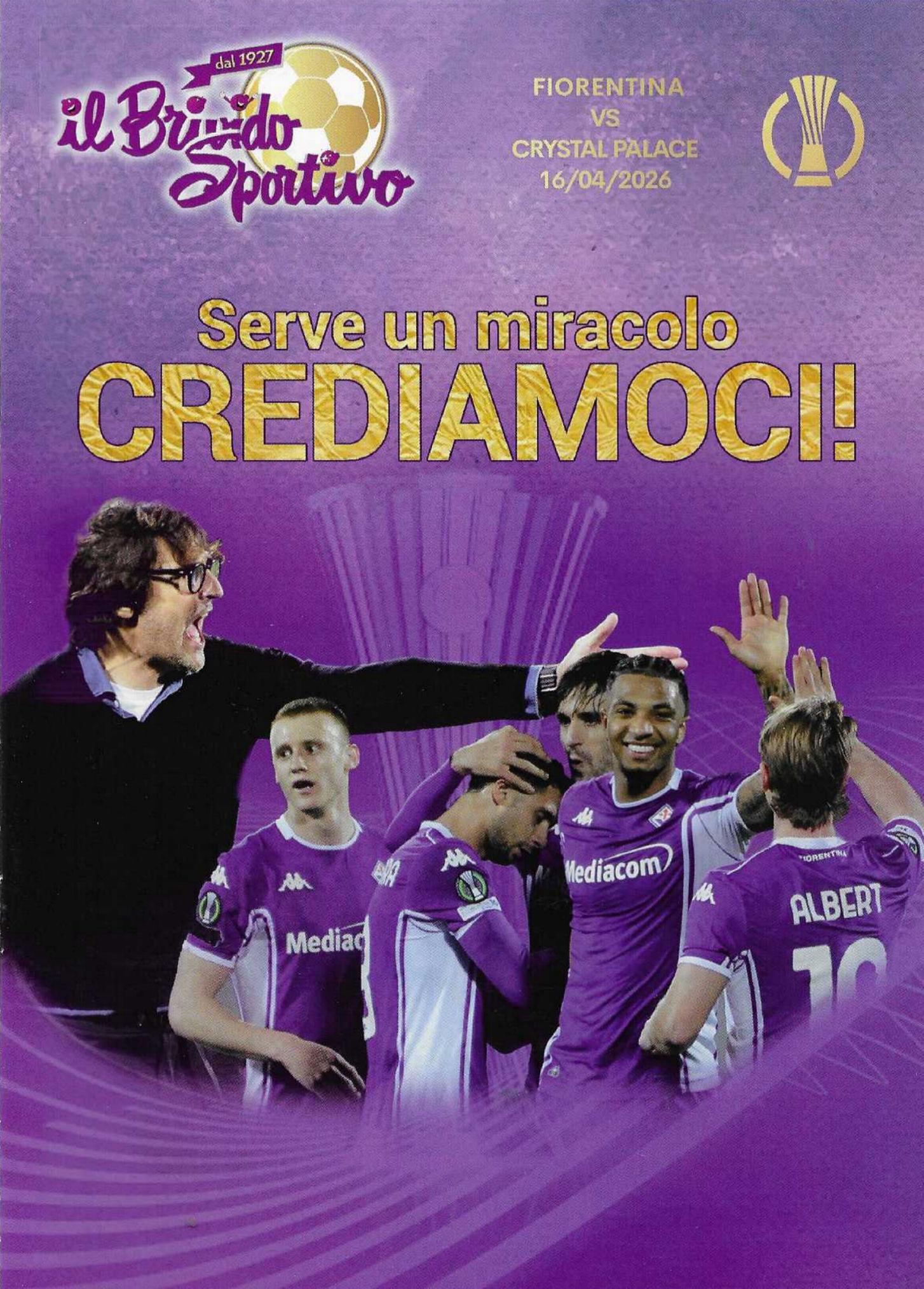 2025/26 UEFA CONFERENCE LEAGUE - FIORENTINA v CRYSTAL PALACE